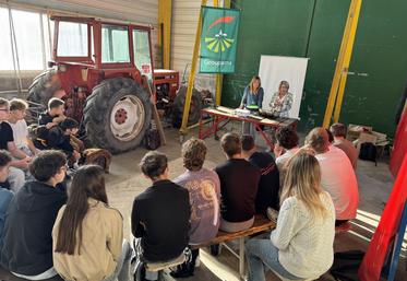 Les ateliers ont eu lieu à l'exploitation du lycée agricole.