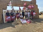 Lundi, une partie des bénévoles était sur le site, notamment pour l'installation de l'électricité.