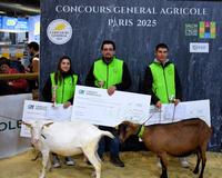 Les trois gagnants du concours de jugement des caprins par les jeunes 2025