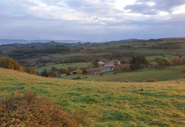 Paysage avec la ferme de Toutes Aures