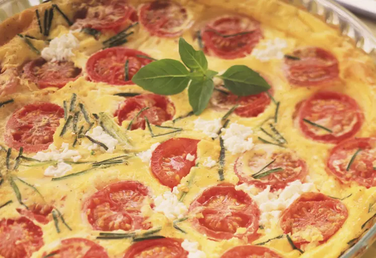 <em class="placeholder">Clafoutis au palet de chèvre frais, courgette et tomates cerise</em>