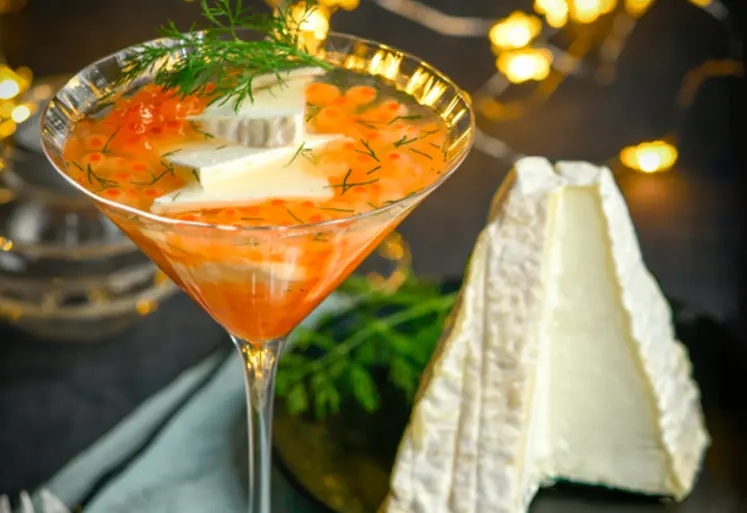 <em class="placeholder">Aspic de pouligny-saint-pierre au champagne et œufs de saumon</em>