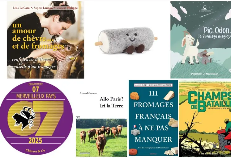 Divers livres et jouets sur le thème des chèvres