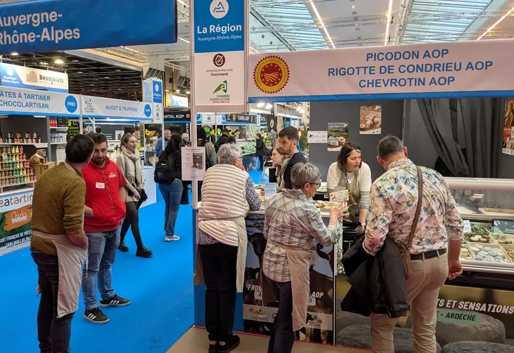 Stand des fromages AOP d'Auvergne-Rhône-Alpes au salon de l'agriculture 2026