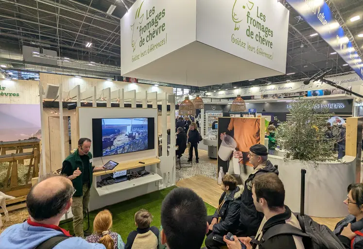 Stand des fromages de chèvre lors du salon de l'agriculture 2026
