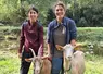 Amandine, Laetitia Chauchard et deux chèvres