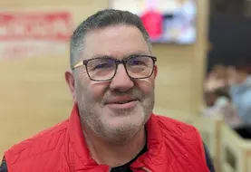 <em class="placeholder">Cyrille Vignais, éleveur de chèvres, au Salon de l&#039;agriculture 2025</em>