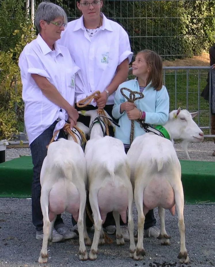 Maryse Bouyer a remporté le prix des meilleures mamelle au concours de Surgères.