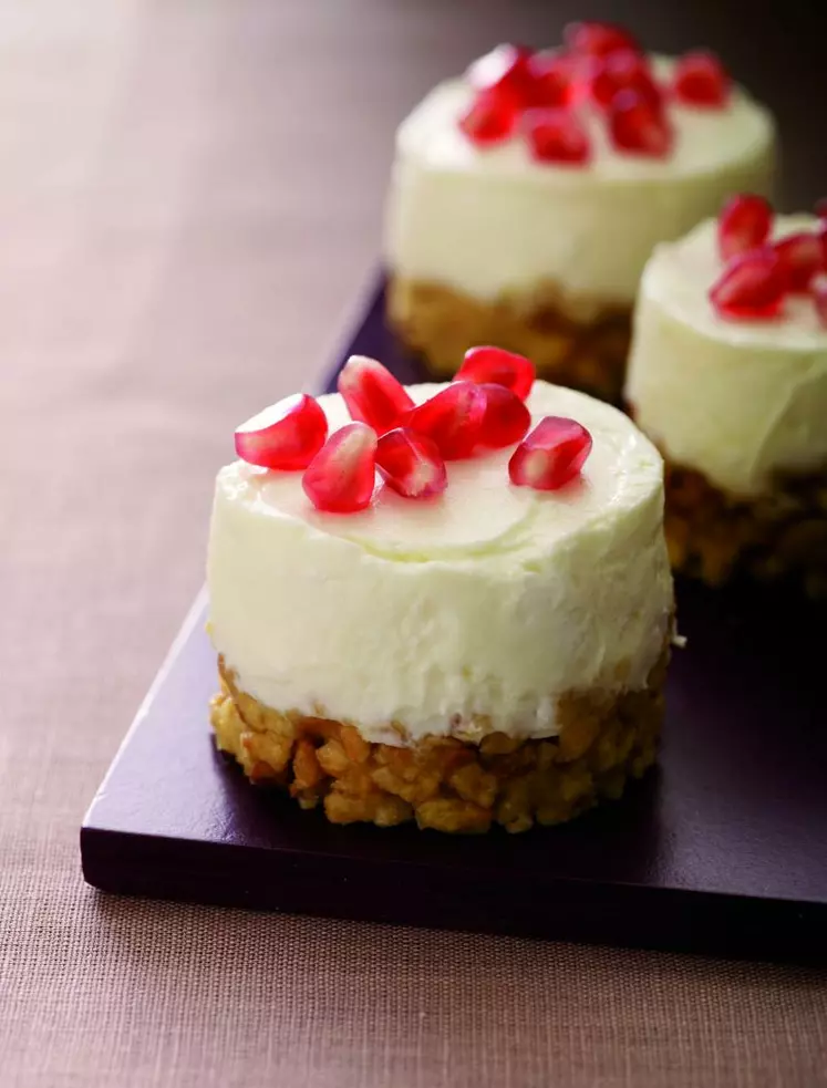 Le cheese-cake au chèvre frais salé se prête à merveille au « snacking ».