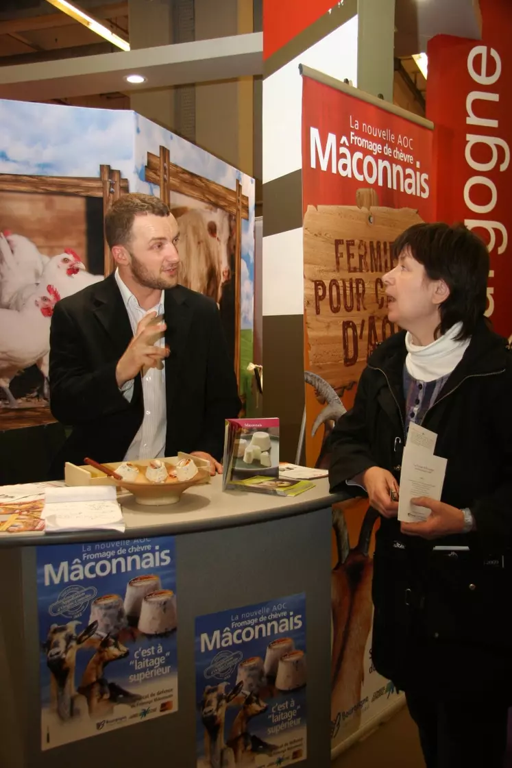 Mâconnais et Charolais sur le stand de la région Bourgogne.