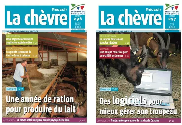 Janvier – Février (N°296) : Une année de ration pour faire du lait  -  
Mars – Avril (N°297) : Des logiciels pour mieux gérer son troupeau