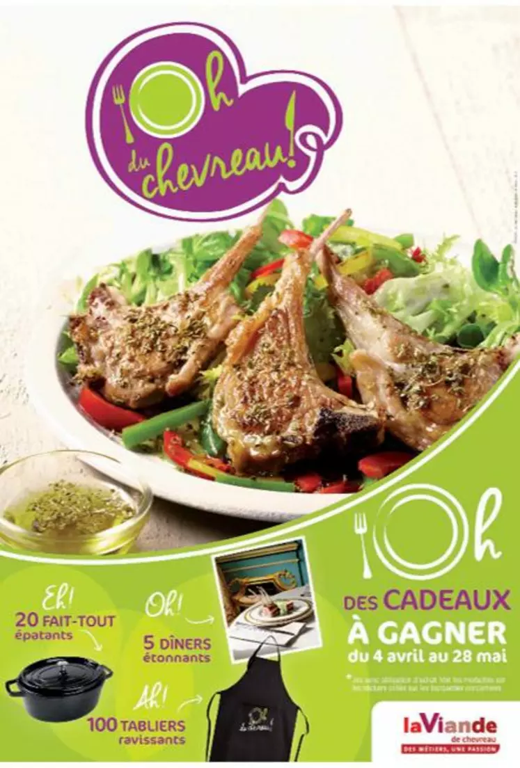 La section caprine d’Interbev a développe une opération de promotion de la viande de chevreau © Interbev