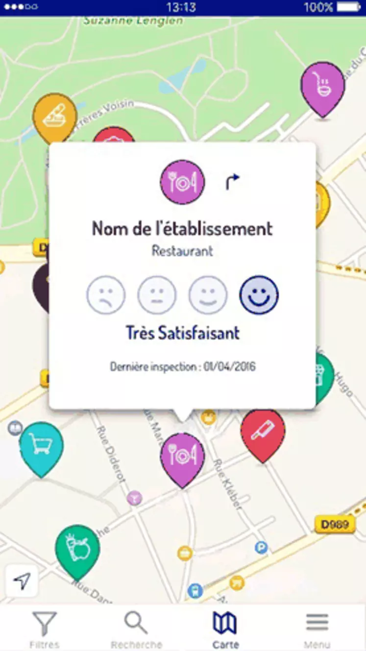 L'application mobile Alim’confiance indiquera le niveau d'hygiène des restaurants comme des fromageries fermières. © Alim'confiance