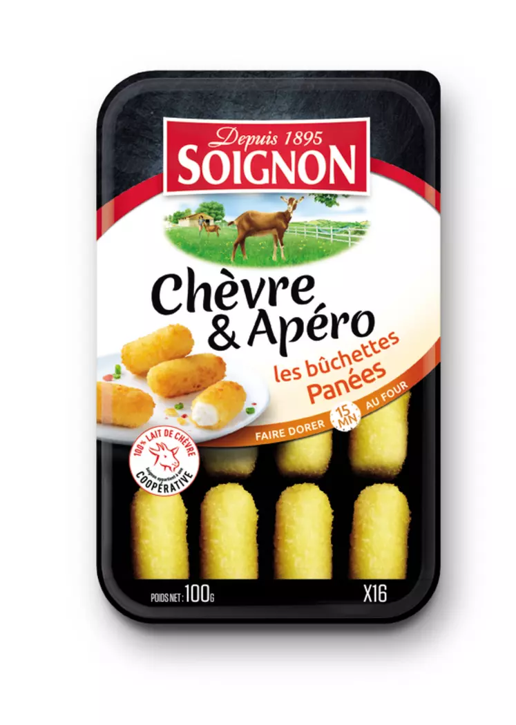 (Mettre les trois nouveautés ensemble) Soignon sort au printemps 2018 des préparations fromagères pour l'apéritif, de la crème de chèvre et des yaourts au lait de coco.