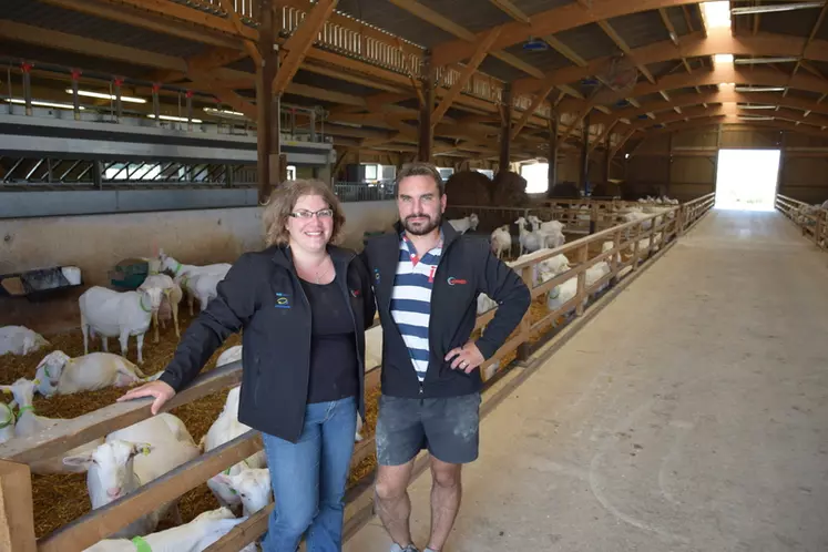 Marie et Anthony Mercier ont construit un bâtiment tout confort pour leurs 300 chèvres. © D. Hardy