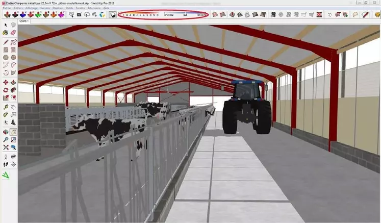 Le logiciel Sketchup permet de recréer son bâtiment de façon virtuelle.  © La ventilation des bâtiments ...