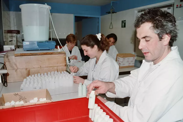 L'étalon pour le comptage des cellules somatiques dans le lait sera le même en France et à l'étranger d'ici la fin d'année. © DR