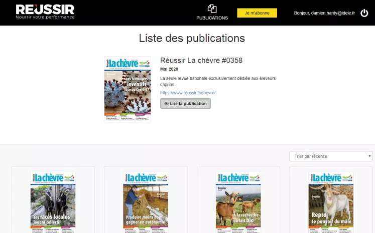 Les anciennes numéros sont accessibles en ligne.