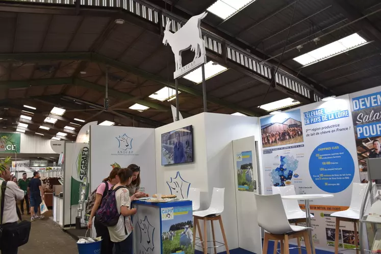 stand Anicap au Space avec visiteurs venus demander des renseignements