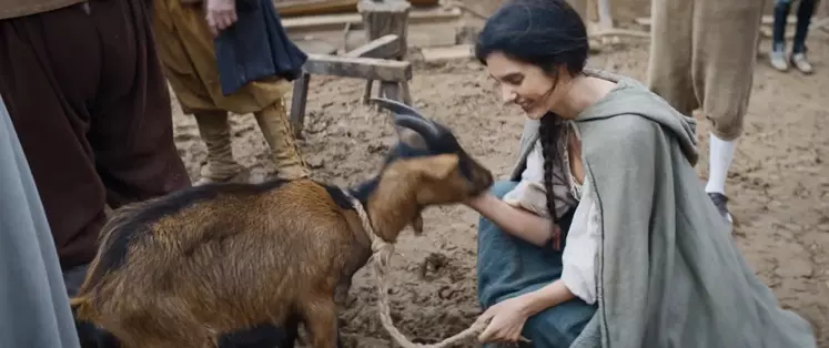 Claire Chust et une chèvre