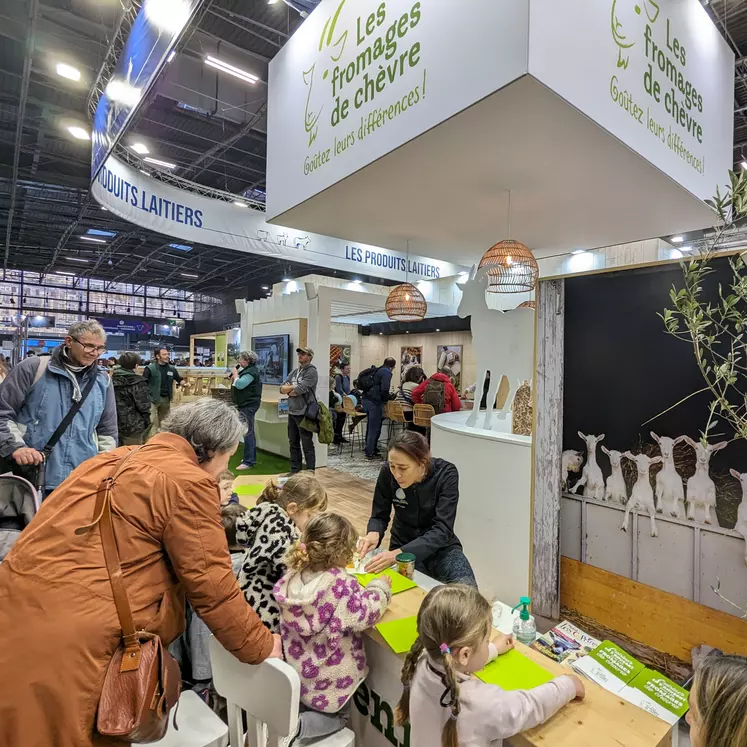 Stand de l'interprofession caprine au salon de l'agriculture