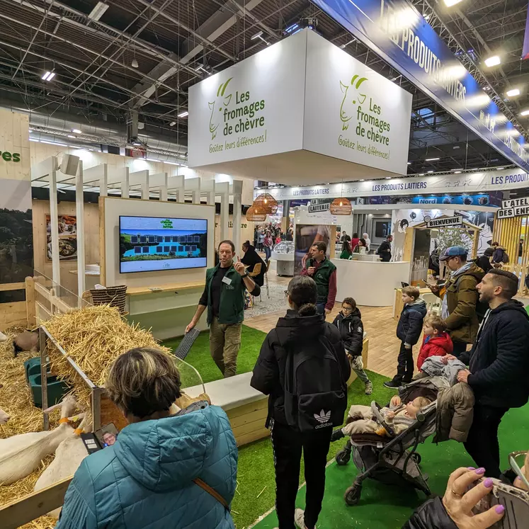 Le stand Anicap des fromages de chèvre au salon de l'agriculture 2024