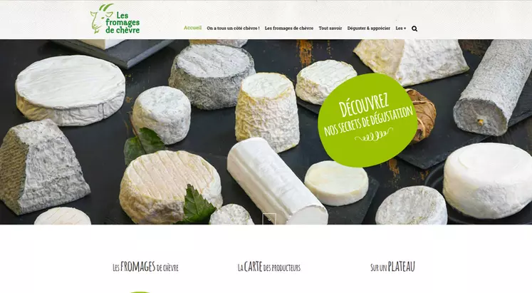 Une du site fromagesdechevre.com