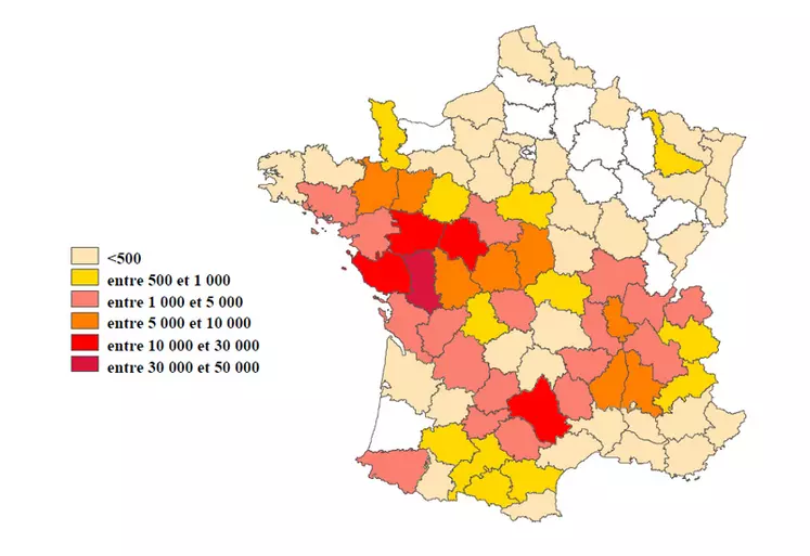 Répartition des lactations qualifiées 2023