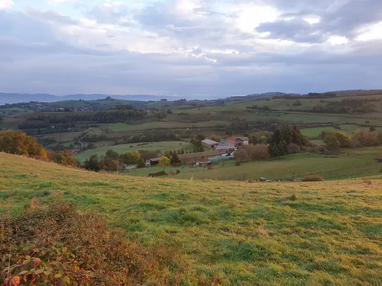 Paysage avec la ferme de Toutes Aures