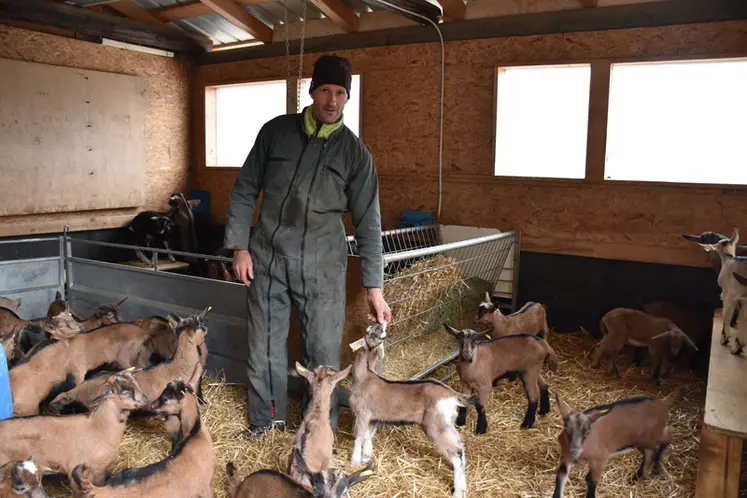 <em class="placeholder">L&#039;éleveur est avec ses chevreaux.</em>