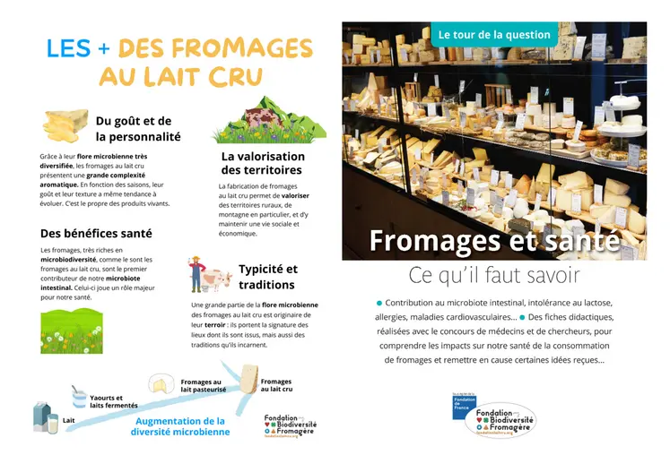 Affiche et livret sur les fromages et la santé