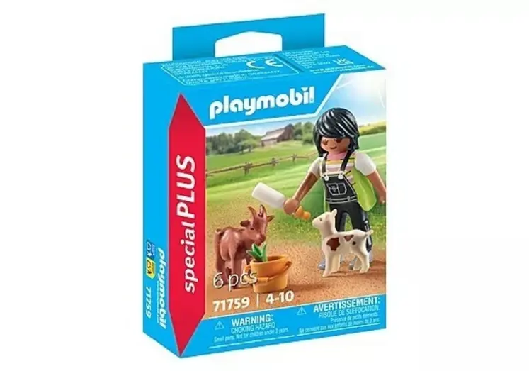 <em class="placeholder">Figurine Playmobil avec chèvre et chevreau</em>