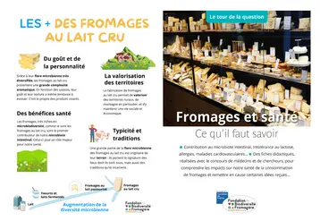 Affiche et livret sur les fromages et la santé