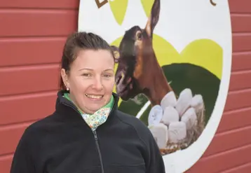 <em class="placeholder">Coralie Habert au Gaec de la grande Borde à Theligny dans la Sarthe</em>