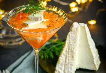 <em class="placeholder">Aspic de pouligny-saint-pierre au champagne et œufs de saumon</em>