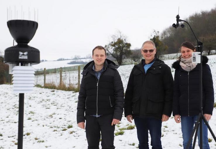 Les conseillers de l’antenne de la chambre d’agriculture
des Andelys ont installé leur station météo afin de se familiariser avec l’outil.