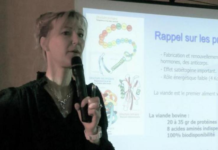 Patricia Poignet diététicienne-nutritionniste rappelle
l’importance de manger de la viande rouge pour avoir
de la force.