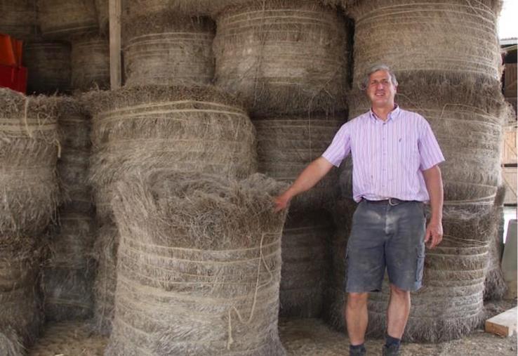 Des lins courts, 50 à 70 cm, et la qualité ? « Je ne pense pas
que l’eau ait fait tant de mal. Le lin n’était pas roui au début
de l’épisode pluvieux. Aujourd’hui, tout est roulé dans l’Eure »,
commente Stéphane Vacher.