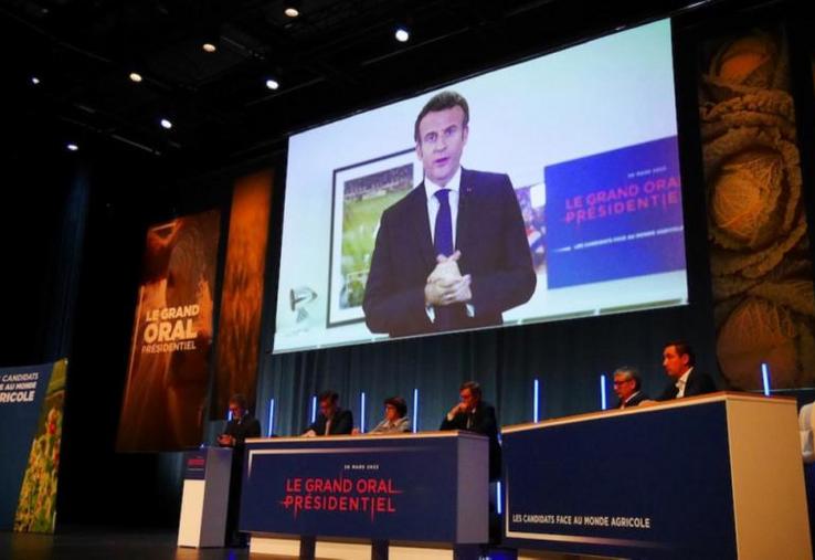 Emmanuel Macron lors du grand oral du Conseil de l’Agriculture française le 30 mars dernier.