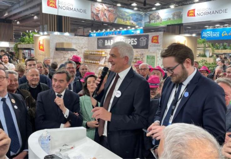 Hervé Morin, président de la Région Normandie a inauguré le pavillon.