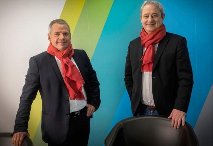 Jean-Charles Deschamps, président (à gauche), et Patrick
Aps, directeur général de Natup (à droite).