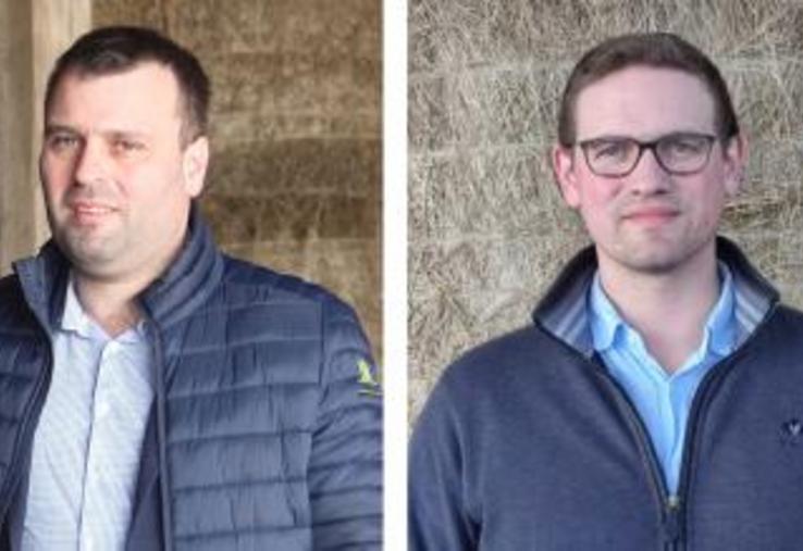 Amaury Levesque, président de la FNSEA 27 et Christophe Chopin, co-président de JA 27.