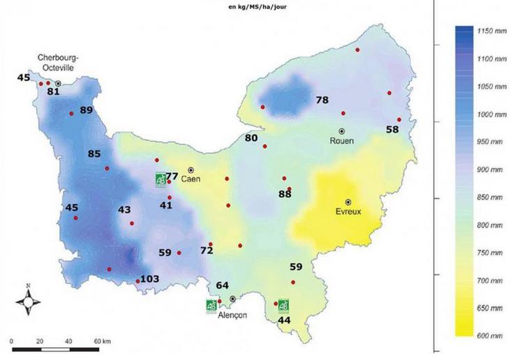 Etat des lieux de la croissance en herbe en Normandie.