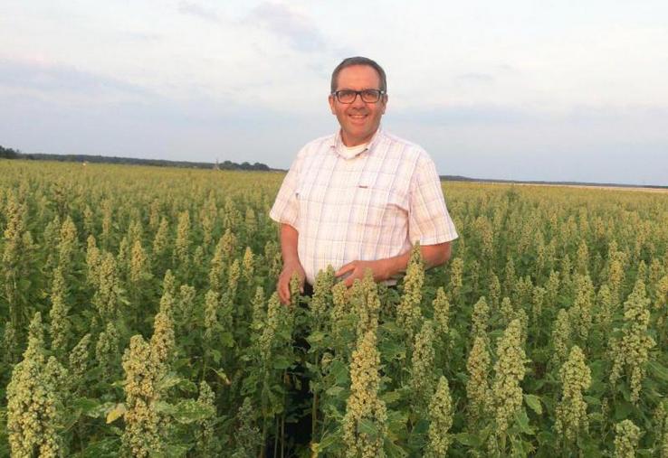 Bertrand Pilet cultive 17 hectares en légumineuses et quinoa.