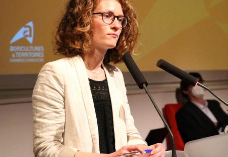 Marine Raffray, agroéconomiste à l’assemblée permanente des Chambres d’agriculture (APCA), lors de la session Cran, à Caen, vendredi 25 juin 2021.