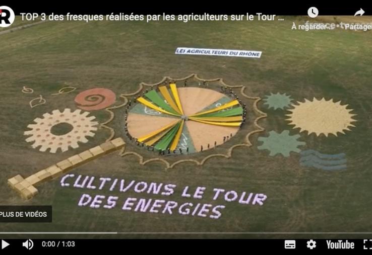 Top 3 des fresques réalisées par les agriculteurs sur le Tour de France.