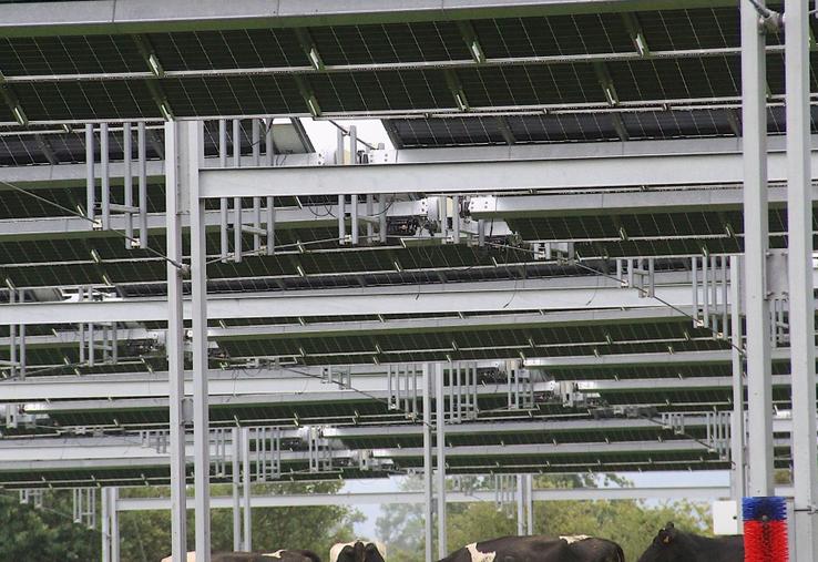 Yoann Bizet, éleveur laitier à Souleuvre-en-Bocage (14), a été érigé en exemple par Hervé Morin pour illustrer ce qui acceptable comme développement de projet agrivoltaïque en Normandie.