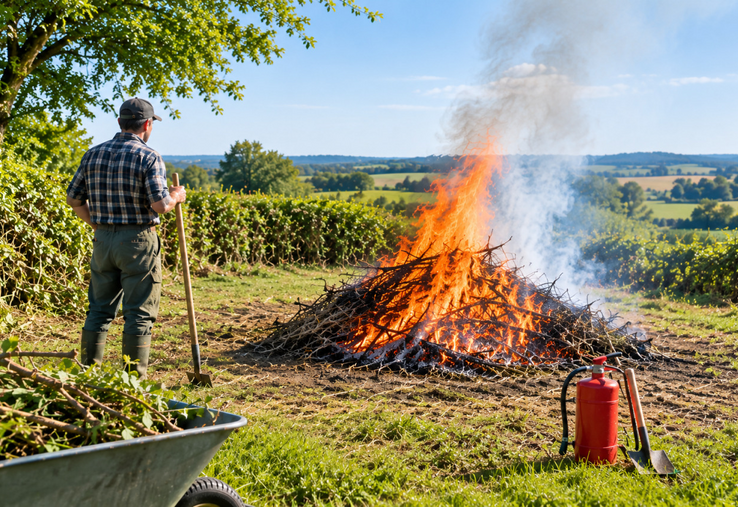 Le feu doit être complètement éteint avant de quitter les lieux.