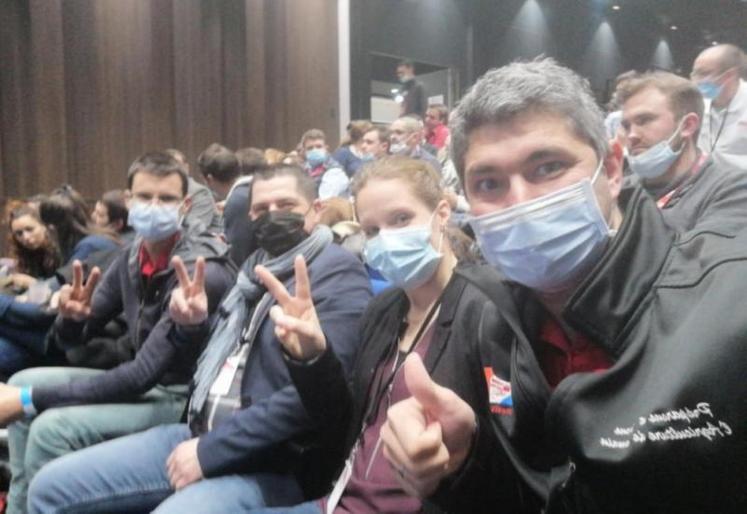 Une partie de la délégation normande à l’Université d’hiver, à Angers. De gauche à droite : Thibaut Loiseau, Nicolas Chevalier, Blandine Julienne et Jean-Baptiste Goutte.