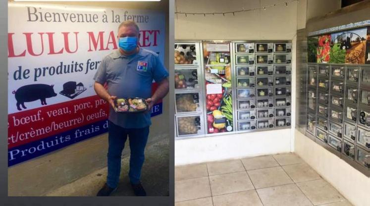 La ferme de Lucie Delavoipierre à Rougemontiers propose les plats du traiteur dans son distributeur.